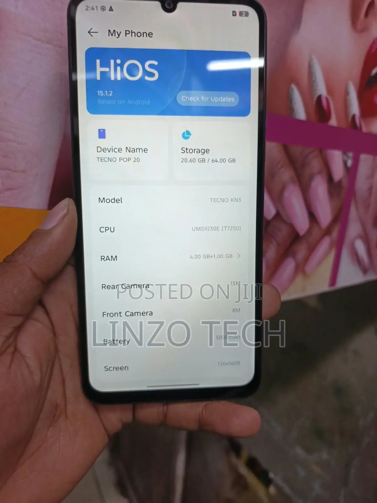 Tecno Pop 20 64 GB Silver