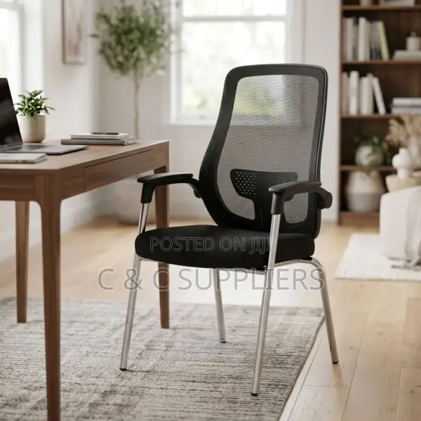 Ergonomic Mid Mesh-Back Guest Chair.