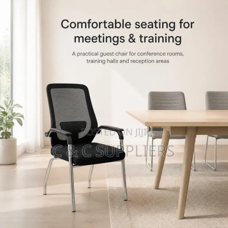 Ergonomic Mid Mesh-Back Guest Chair.