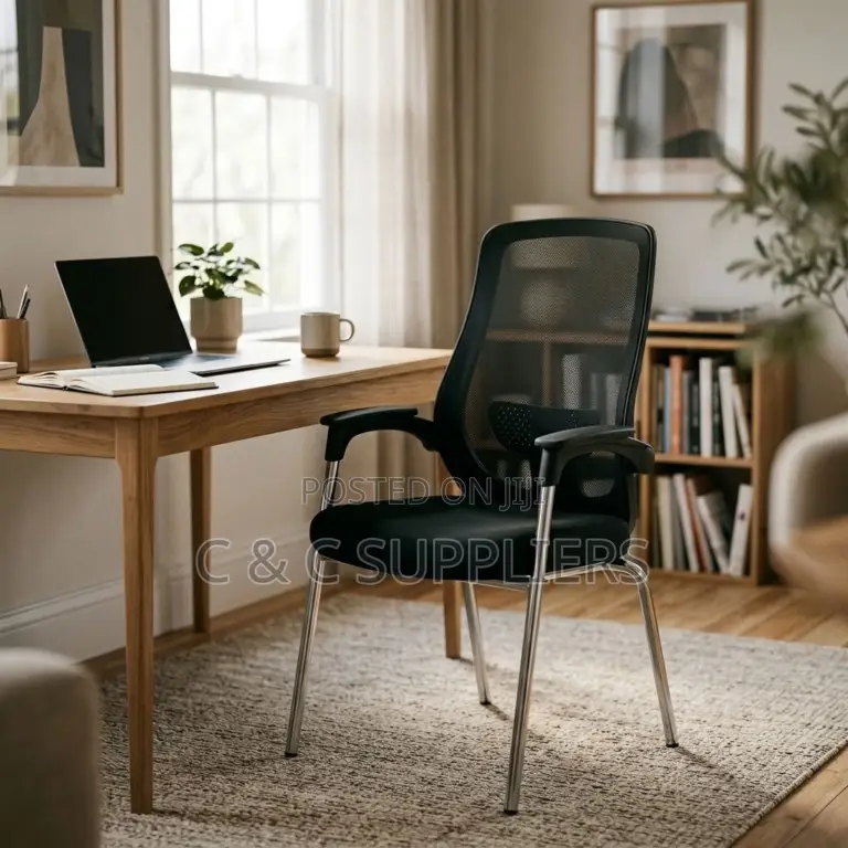 Ergonomic Mid Mesh-Back Guest Chair.