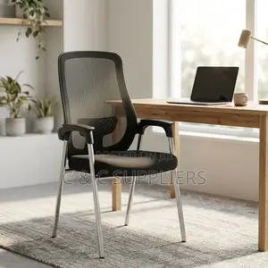 Ergonomic Mid Mesh-Back Guest Chair.