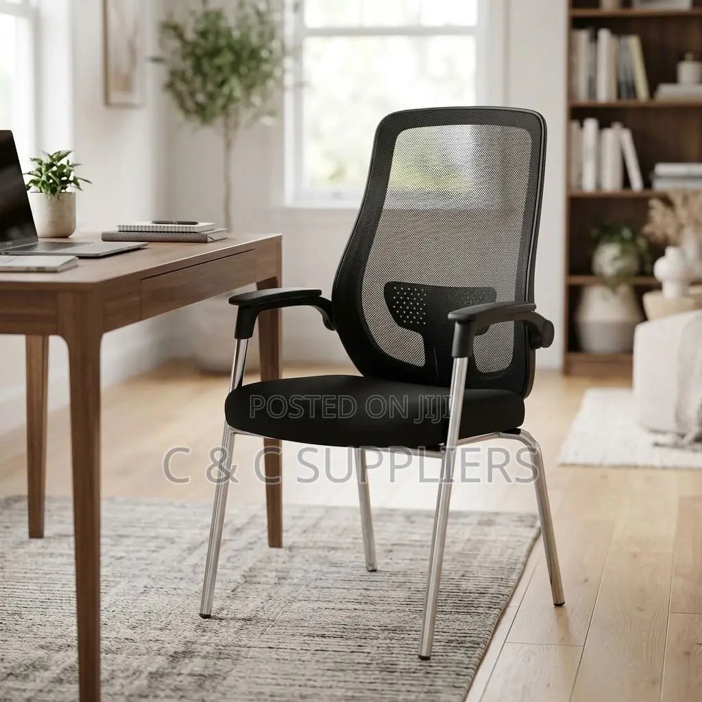 Ergonomic Mid Mesh-Back Guest Chair.