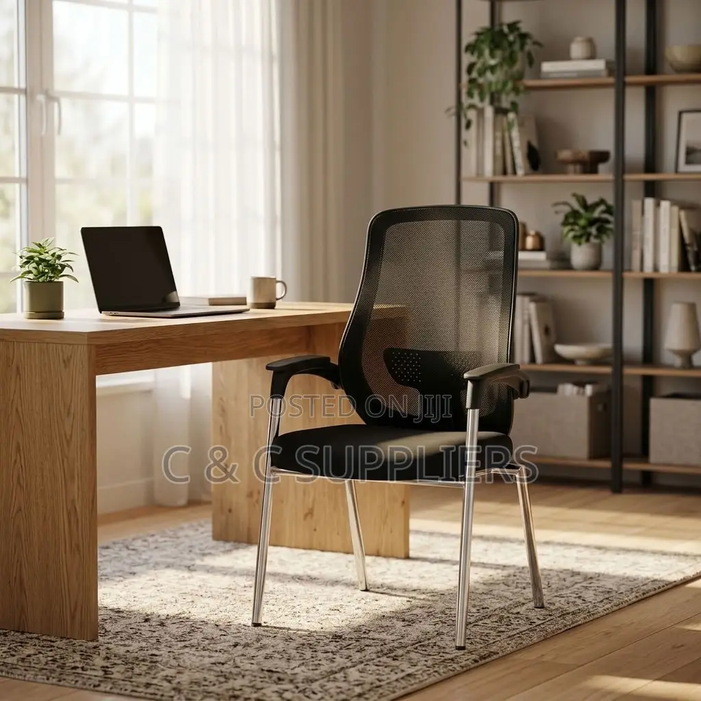 Ergonomic Mid Mesh-Back Guest Chair.
