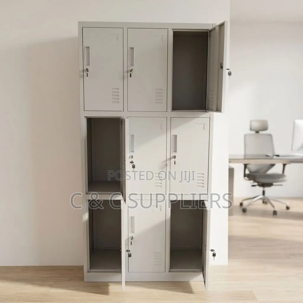 9 Doors Metallic Changing Room Cabinet