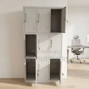 9 Doors Metallic Changing Room Cabinet