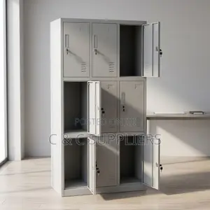 9 Doors Metallic Changing Room Cabinet