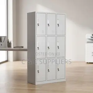 9 Doors Metallic Changing Room Cabinet