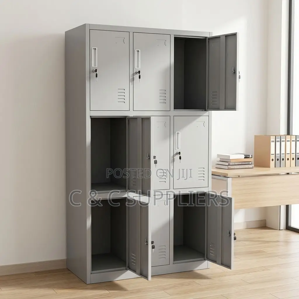 9 Doors Metallic Changing Room Cabinet