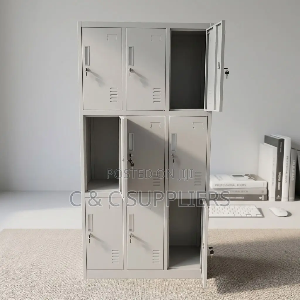 9 Doors Metallic Changing Room Cabinet