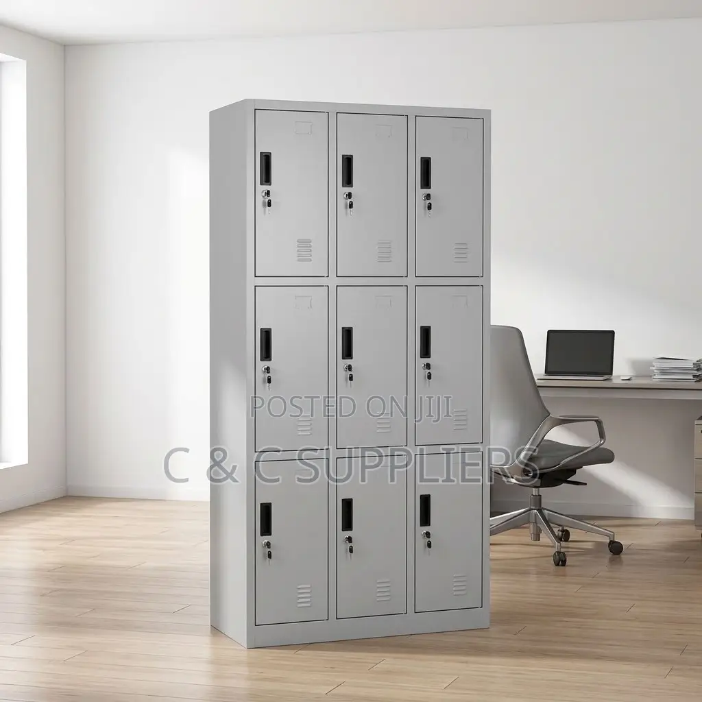 9 Doors Metallic Changing Room Cabinet