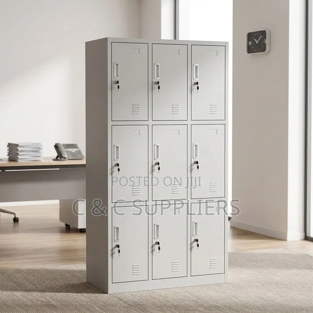 9 Doors Metallic Changing Room Cabinet