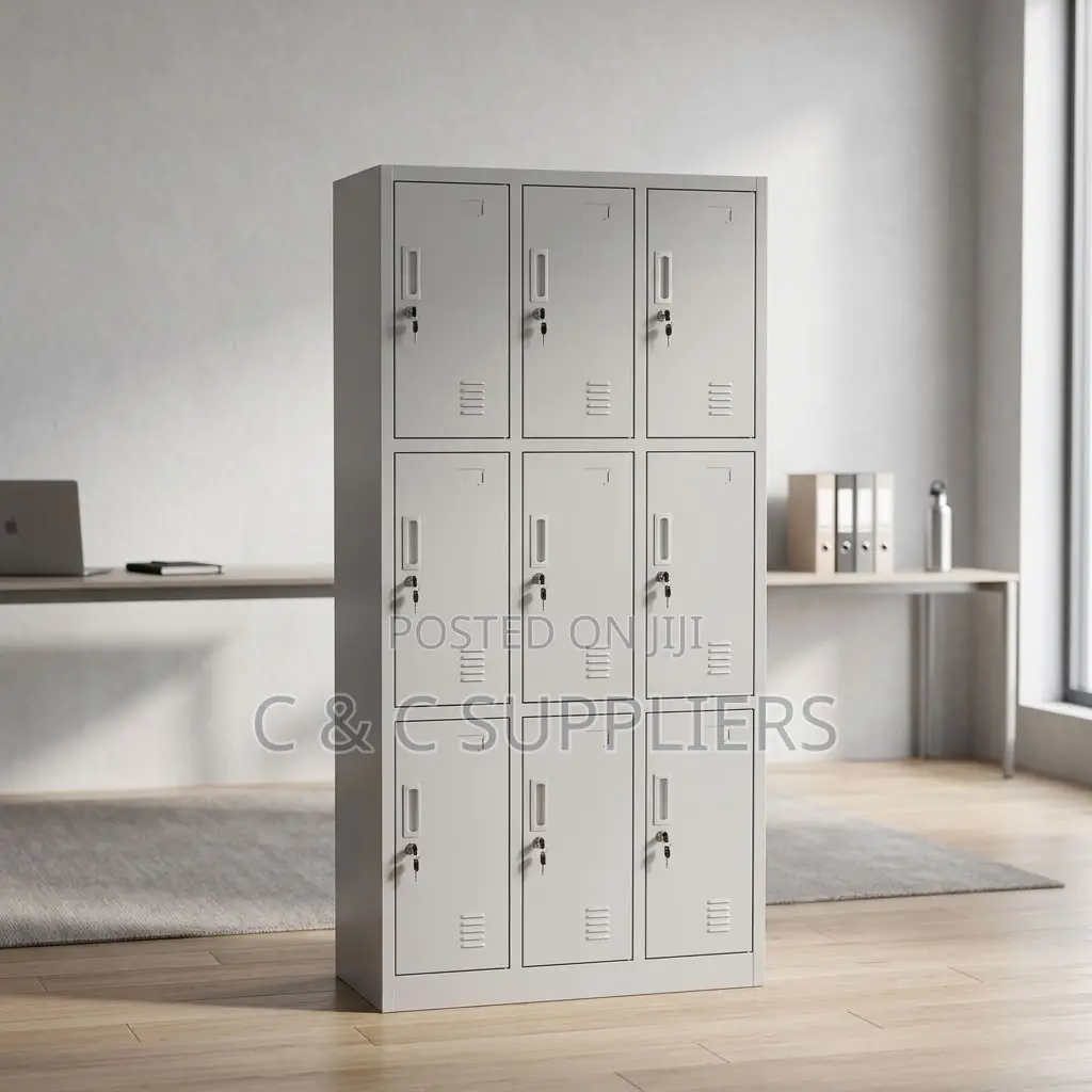 9 Doors Metallic Changing Room Cabinet