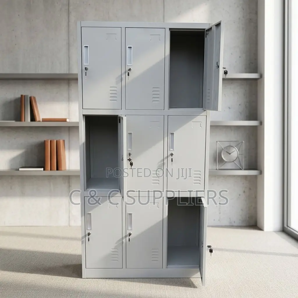 9 Doors Metallic Changing Room Cabinet