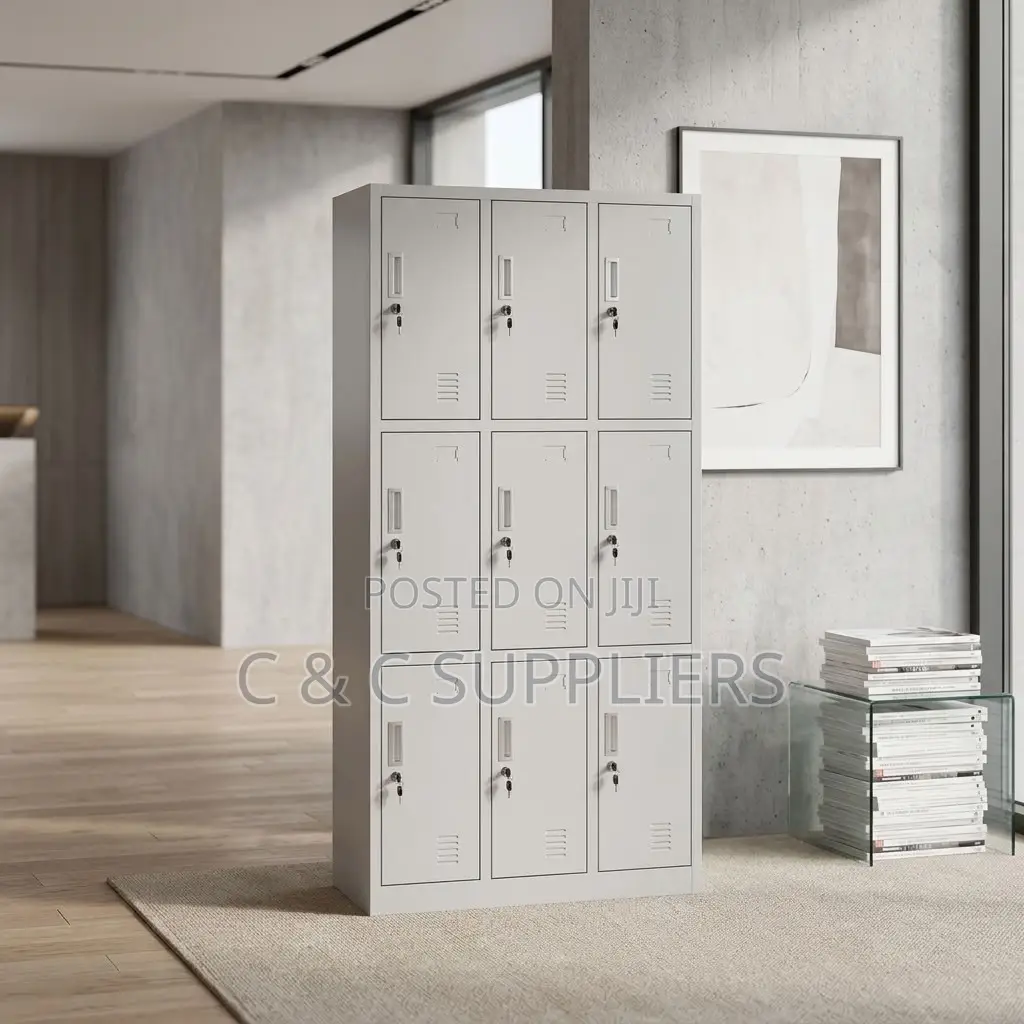 9 Doors Metallic Changing Room Cabinet