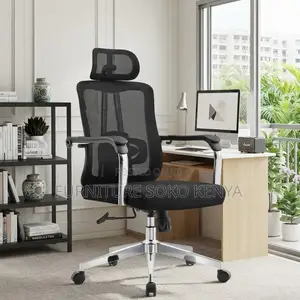 Office Chairs; Executive High Backrest Fabric Seat With Headrest