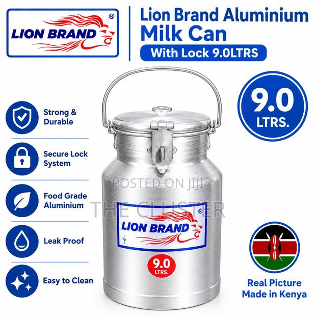 Lion Brand Aluminum Milk Can