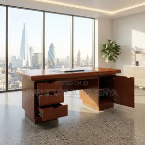 Office Desks; Mahogany | 1200mm | Executive Drawered Home Office Desk