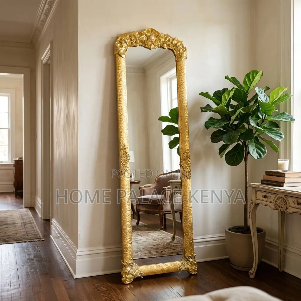 Bedroom Mirror; Gold Frame Bedroom Dressing Mirror