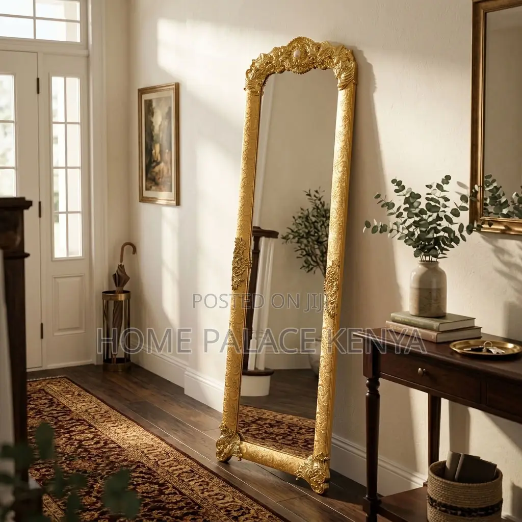 Bedroom Mirror; Gold Frame Bedroom Dressing Mirror