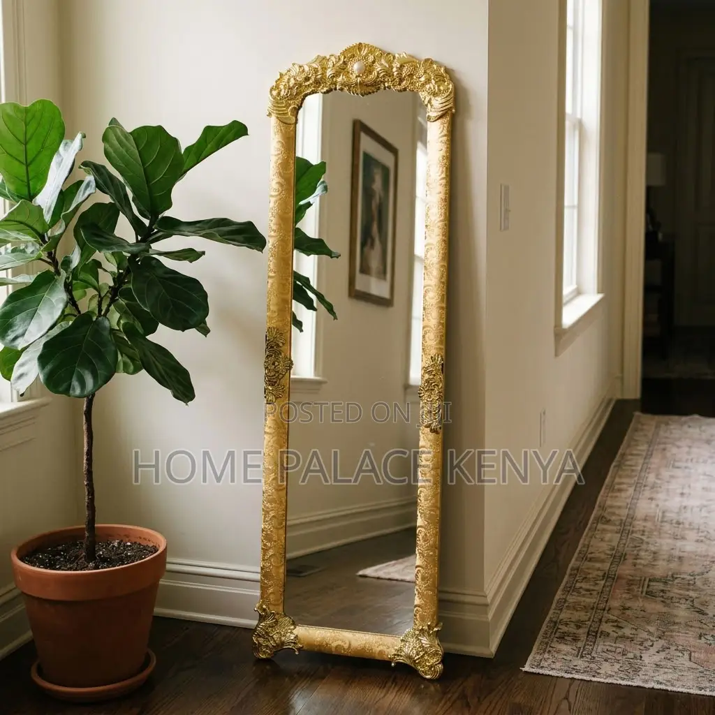 Bedroom Mirror; Gold Frame Bedroom Dressing Mirror