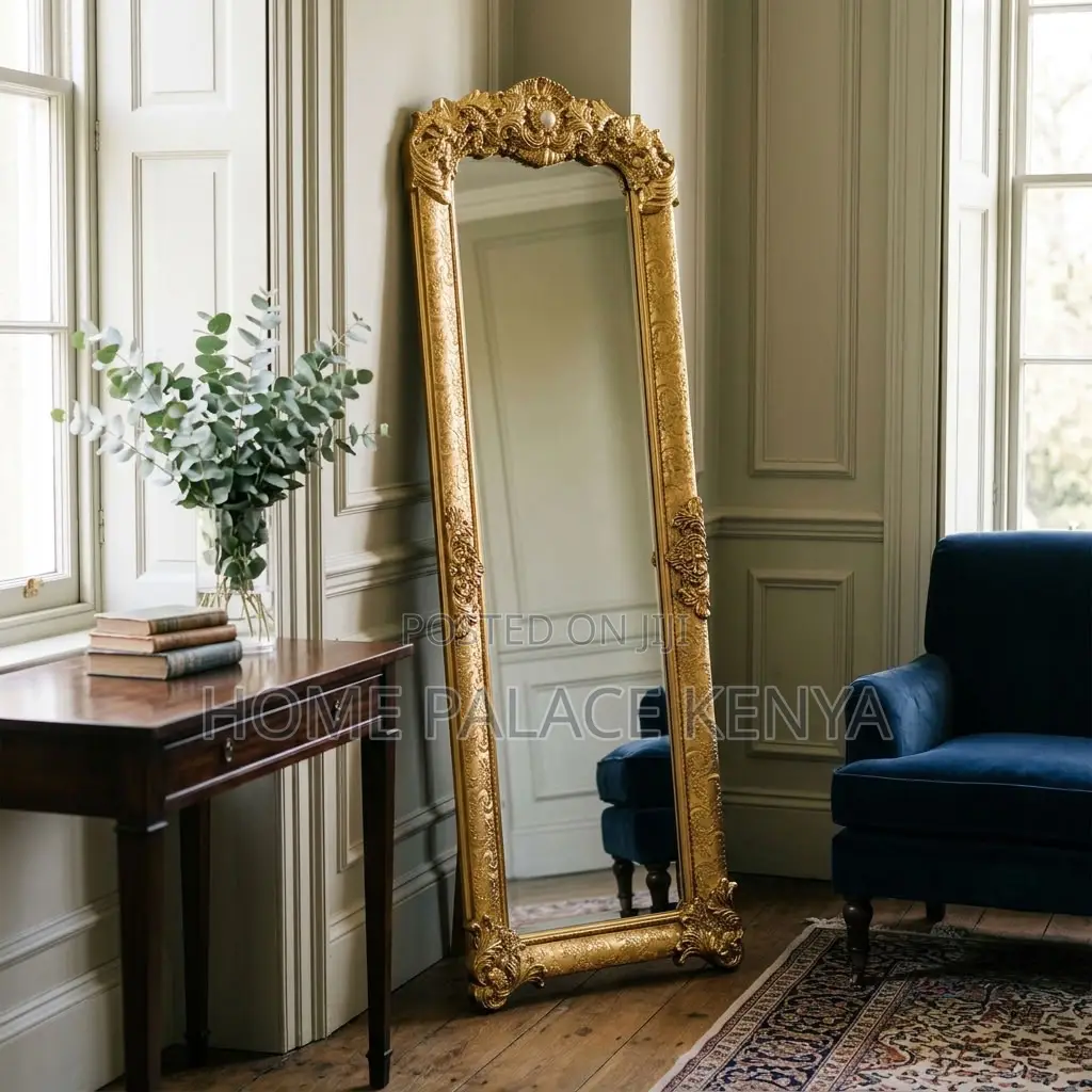 Bedroom Mirror; Gold Frame Bedroom Dressing Mirror