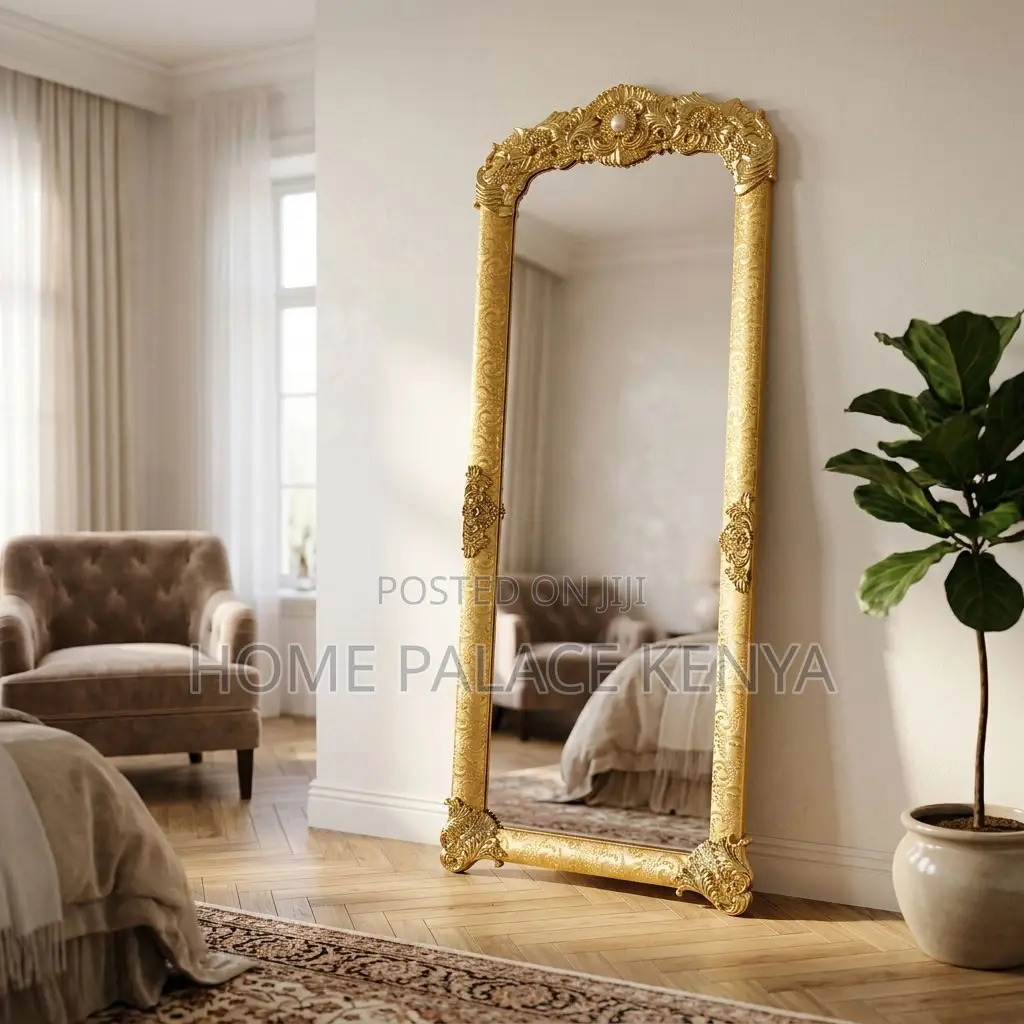 Bedroom Mirror; Gold Frame Bedroom Dressing Mirror