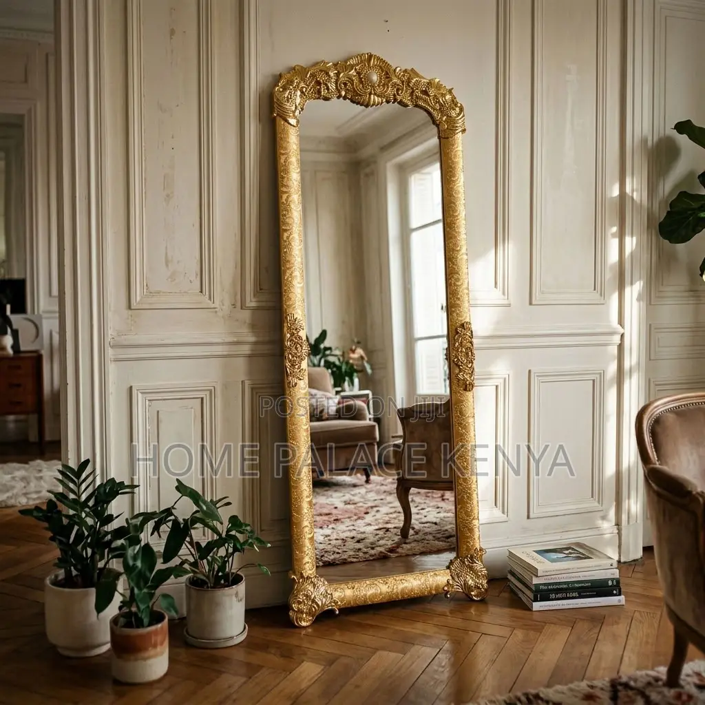 Bedroom Mirror; Gold Frame Bedroom Dressing Mirror