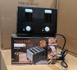 BH-021 4-Slice Electric Toaster (Model BH-021B) in Black