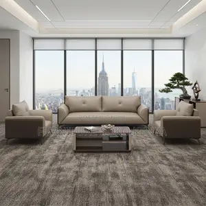 Executive Office Reception Sofa | Five Seaters Leather Sofa Sets