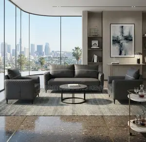 Executive Office Reception Sofa | Five Seaters Leather Sofa Sets