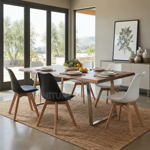 Dining Chairs; Padded Upholstered Eames Dining Chair