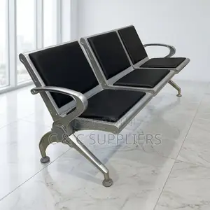 3-Seater Black Heavy Duty Bench
