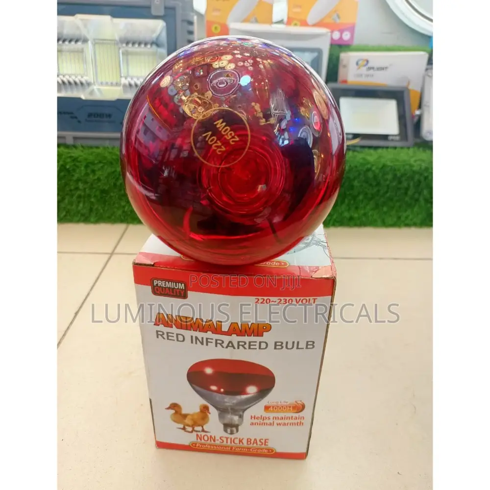 Animalamp 250W Red Infrared Heat Bulb Premium Poultry Brooder Lamp