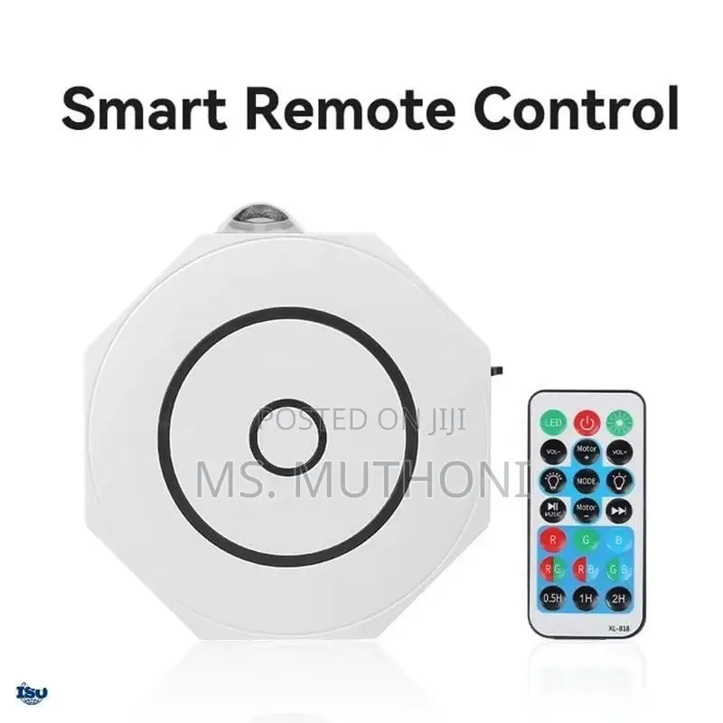 Octagon Galaxy and Star Projector Lamp With Bluetooth Speaker