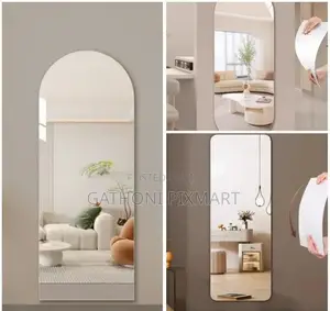 60×40cm Stick on Mirror in Oval Square and Eclipse