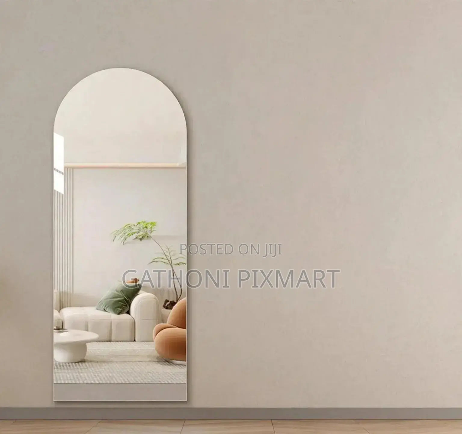 60×40cm Stick on Mirror in Oval Square and Eclipse