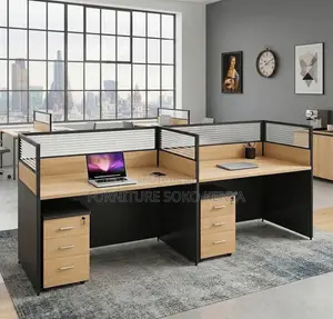 Office Workstations | Brown Straight | Two Users Workstation