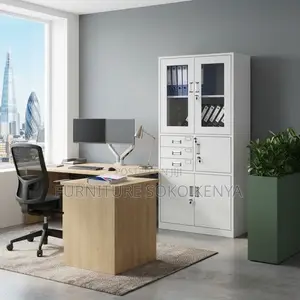 Office Modern Filing Cabinet | Two Doors Lockable Cabinet | With Safe