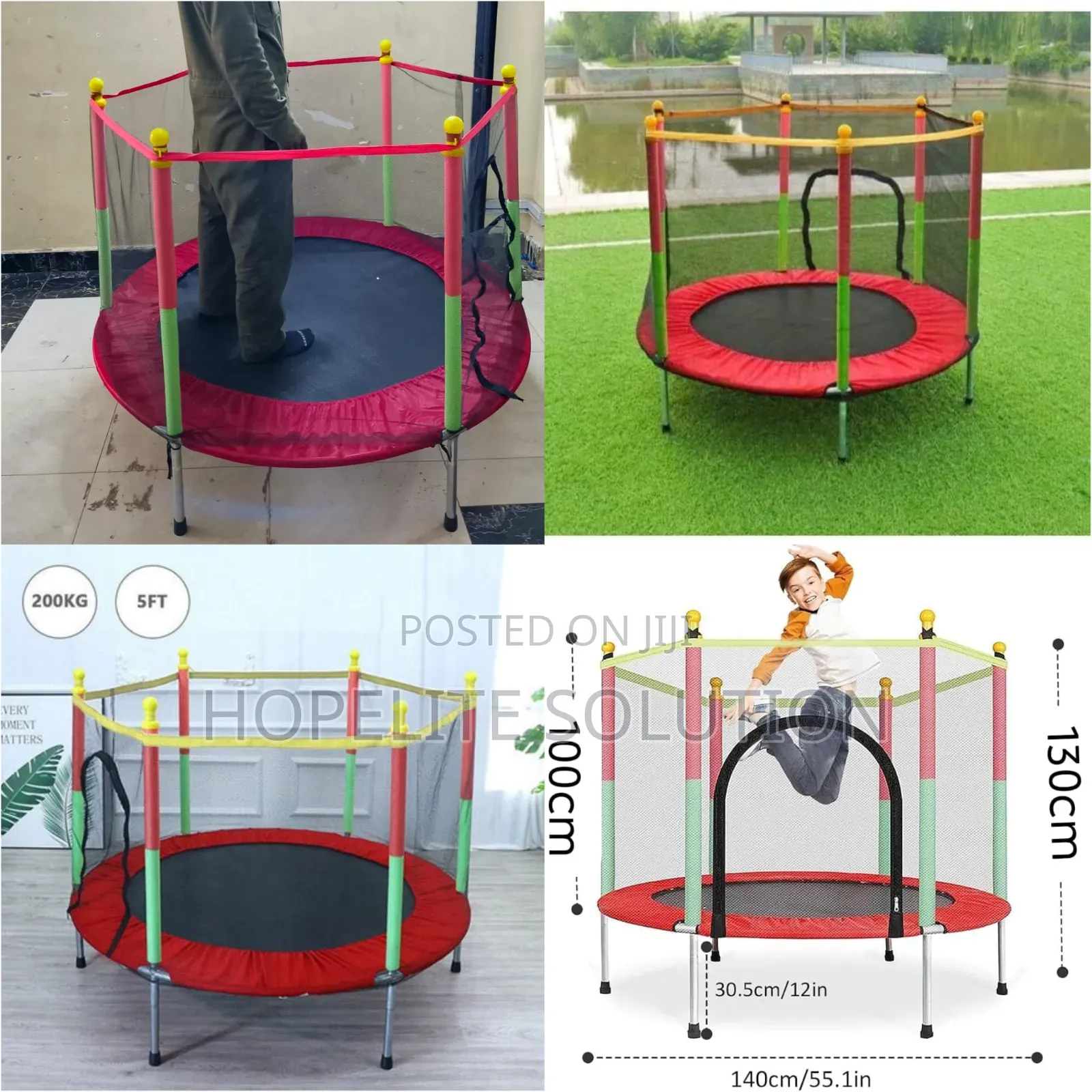 High Quality Sturdy Stainless Steel Frame Children Trampoline