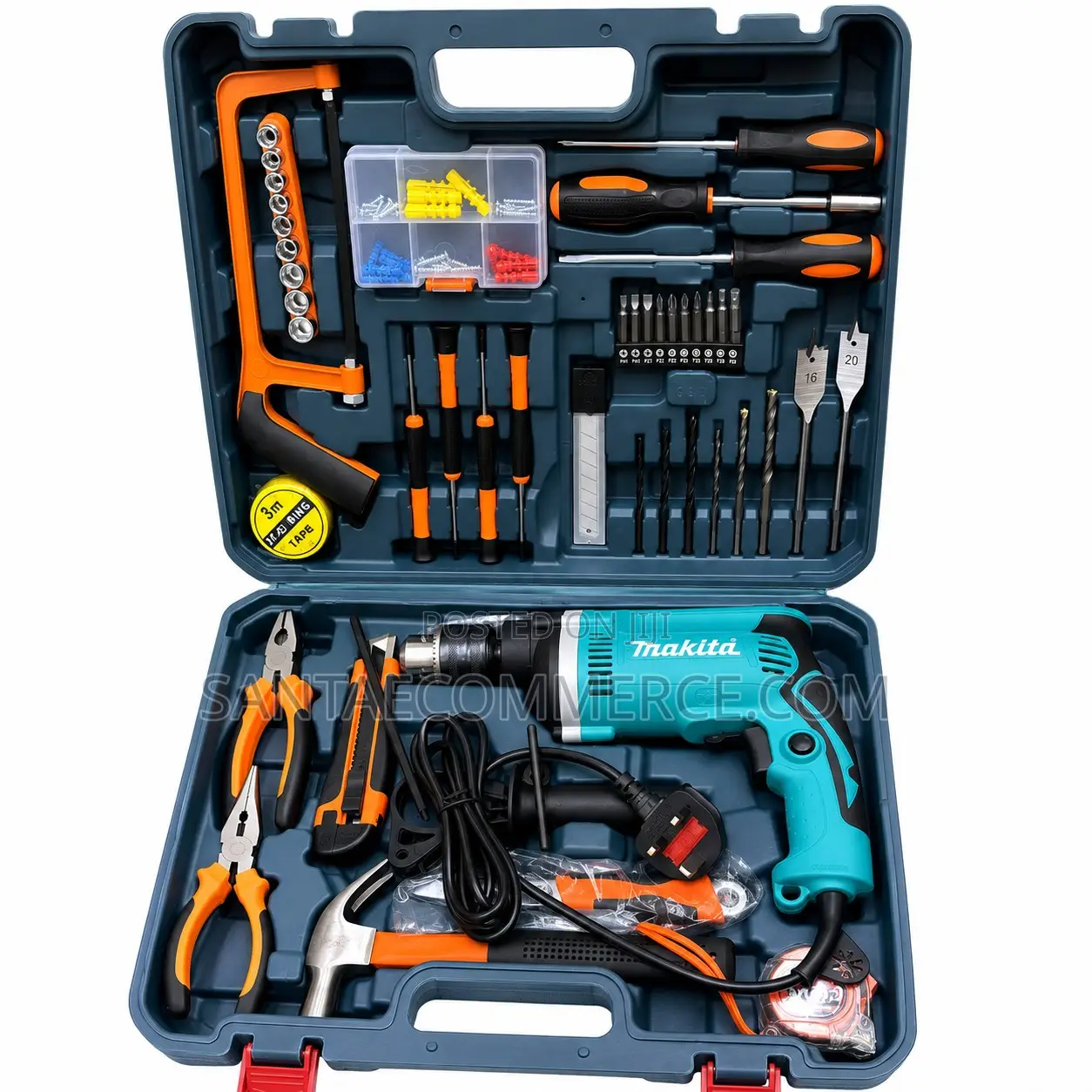 Electric Drill and Home Repair Tool Kit