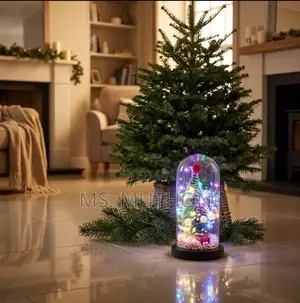 1 PC Miniature Christmas Tree in Glass Cover