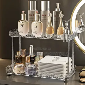 Two Tier Crystal-Like Makeup Organizer