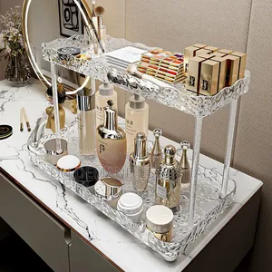 Two Tier Crystal-Like Makeup Organizer