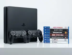 Super Clean PS4 Slim 500GB / 1TB + 2 Original Controllers + 7 Discs