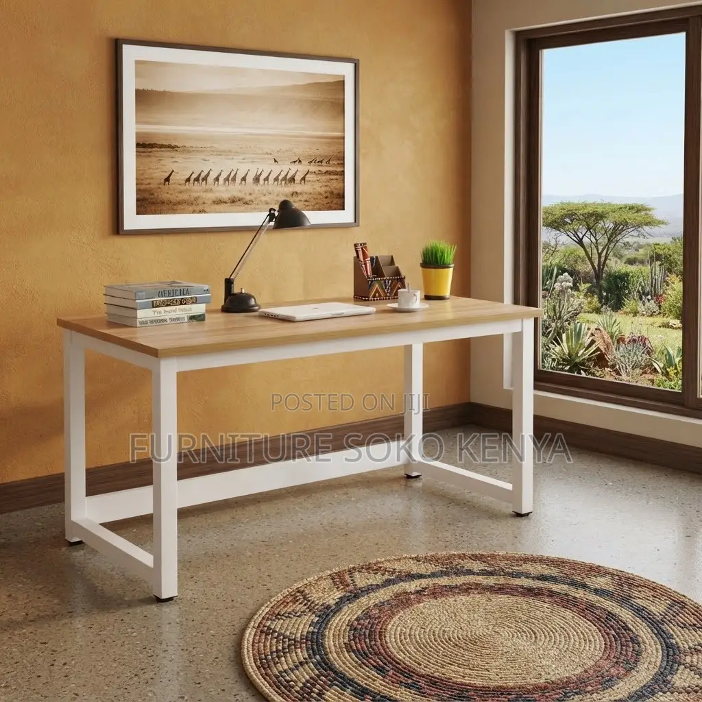Ergonomic PC Tables | Brown Top Home Office Computer Desks