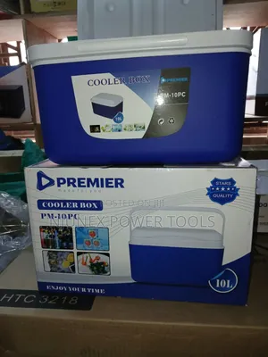 Premier 10L Insulated Cooler Box (Model PM-10PC) in Blue and White.