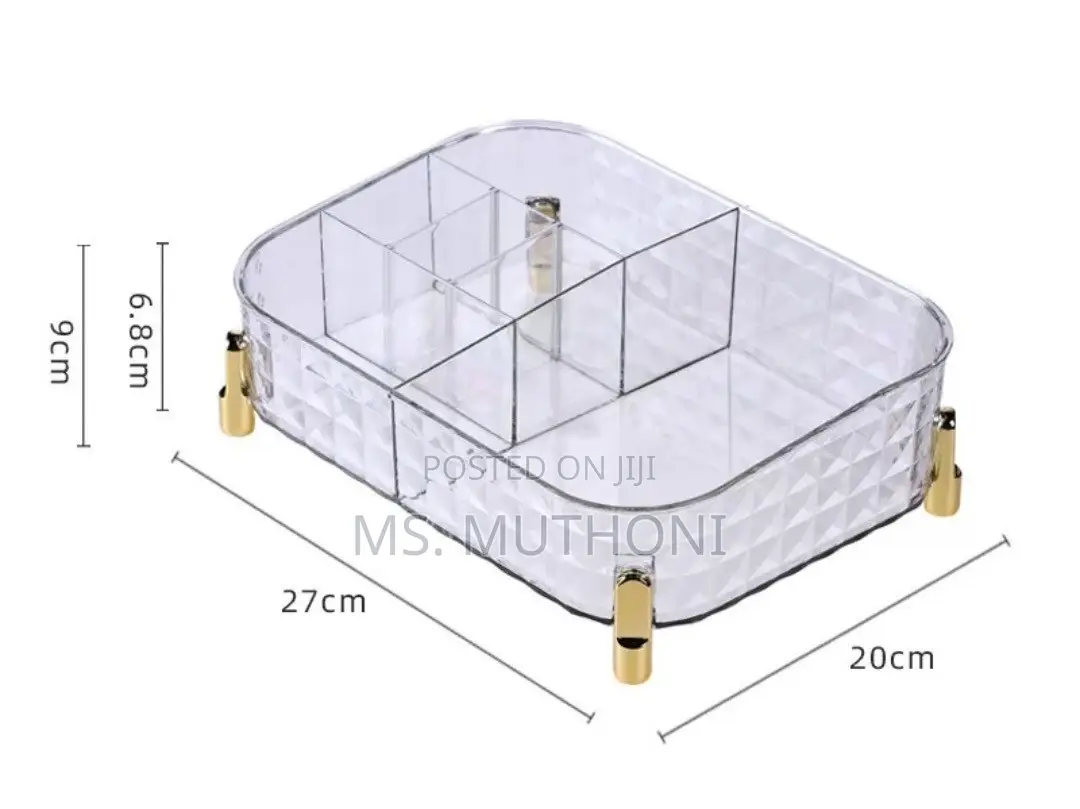 5-Compartment Water Ripple Cosmetic Storage Box Kes 650