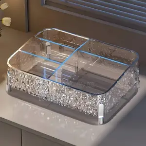5-Compartment Water Ripple Cosmetic Storage Box Kes 650