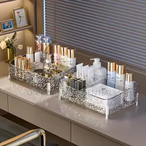 5-Compartment Water Ripple Cosmetic Storage Box