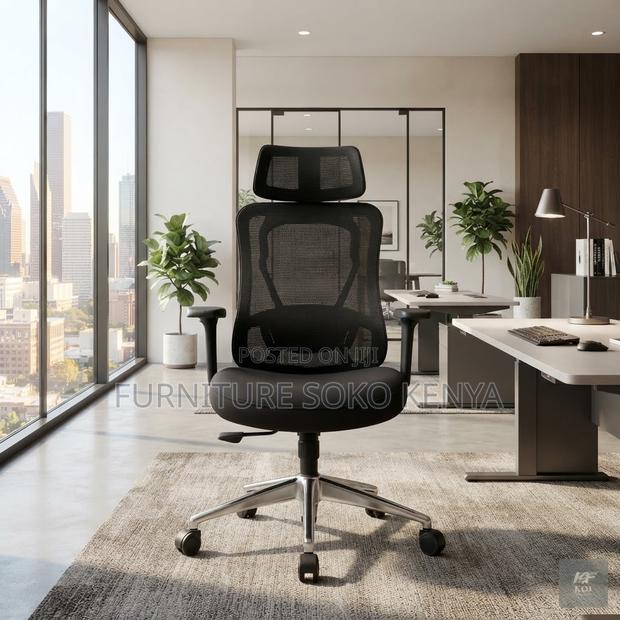High Back Ergonomic Chairs | Executive Fabric Adjustable Seat - main view